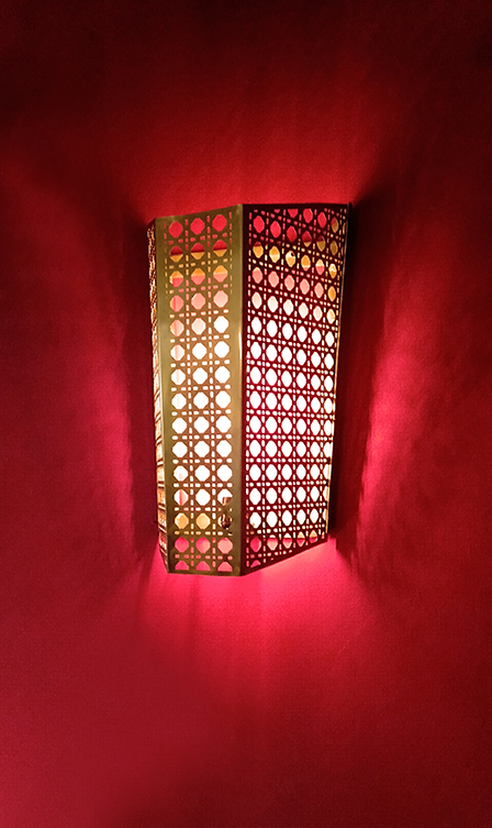 Mashal Weave Wall Light small in Brass by Sahil & Sarthak 